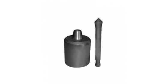 Graphite casting crucible and stopper for Yasui K5