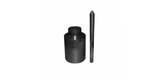 Graphite casting crucible and stopper for Italimpianti