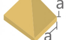 Plastic abrasive stone- tetrahedron yellow